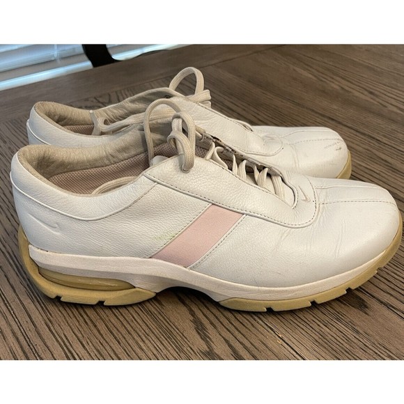 NIKE AIR 041012 PA2 White Pink Suede Leather Golf Shoes womens SIZE 8.5 - Picture 5 of 9